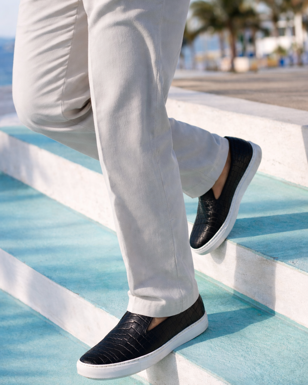 A Pair of Alligator DeckOnes Loafers in by May Anthony