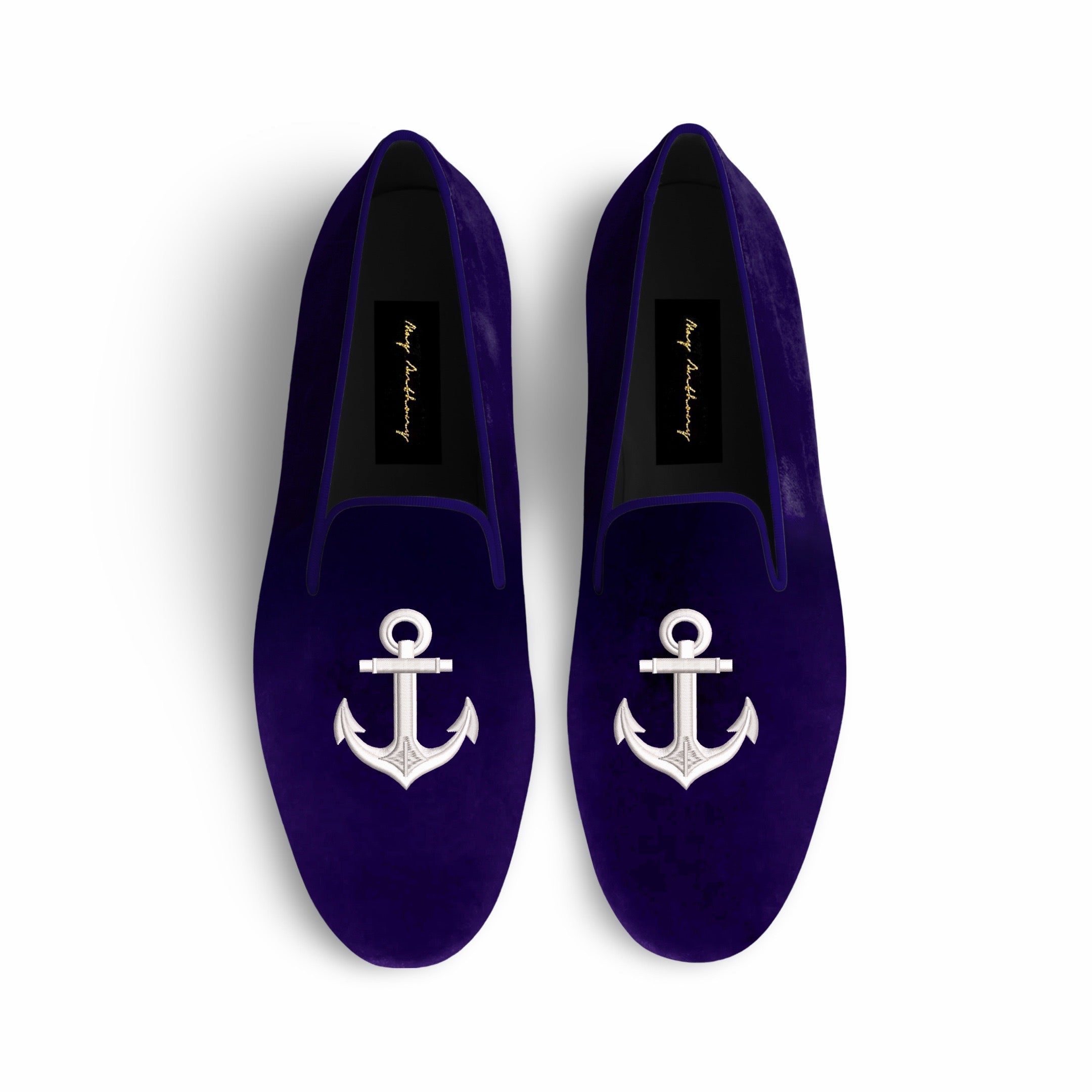 A Pair of Anchor Loafers in Blue by May Anthony