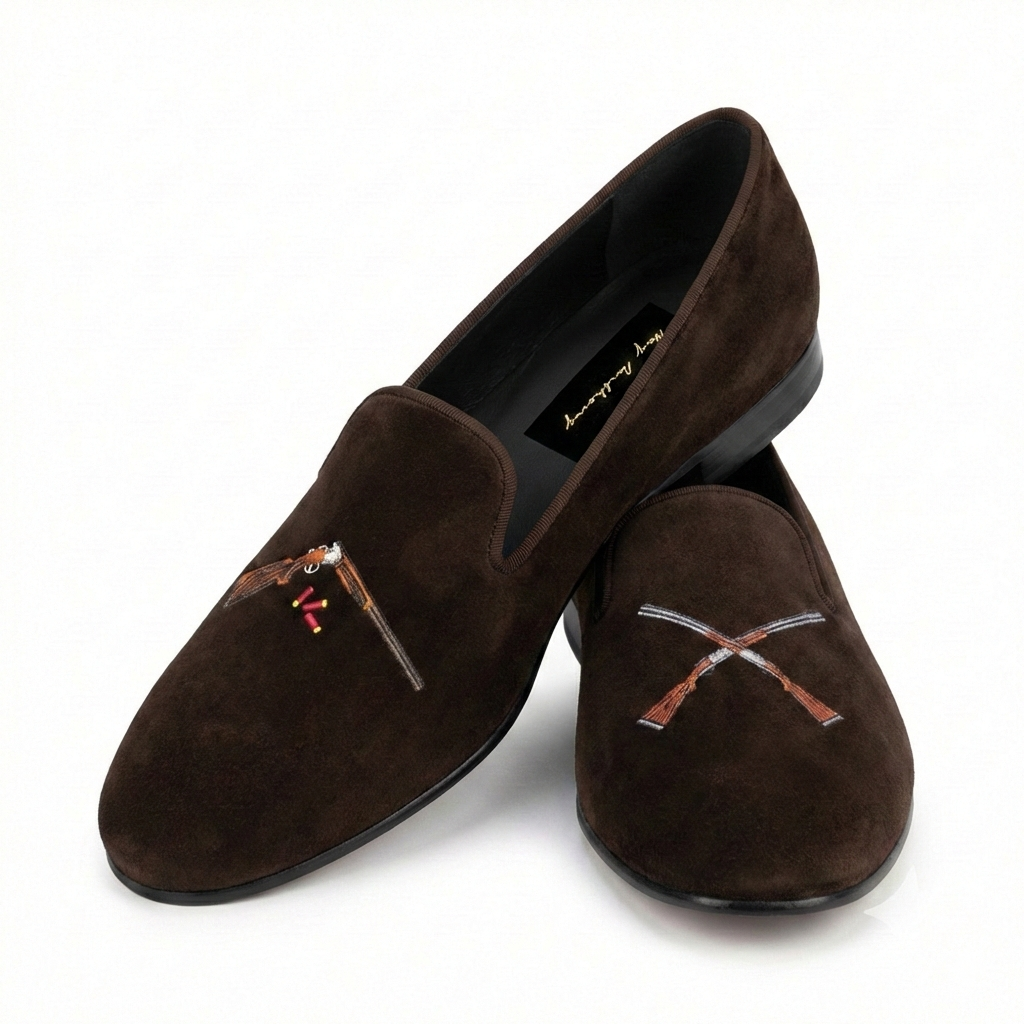 A Pair of Locked & Loaded Loafers in Brown by May Anthony