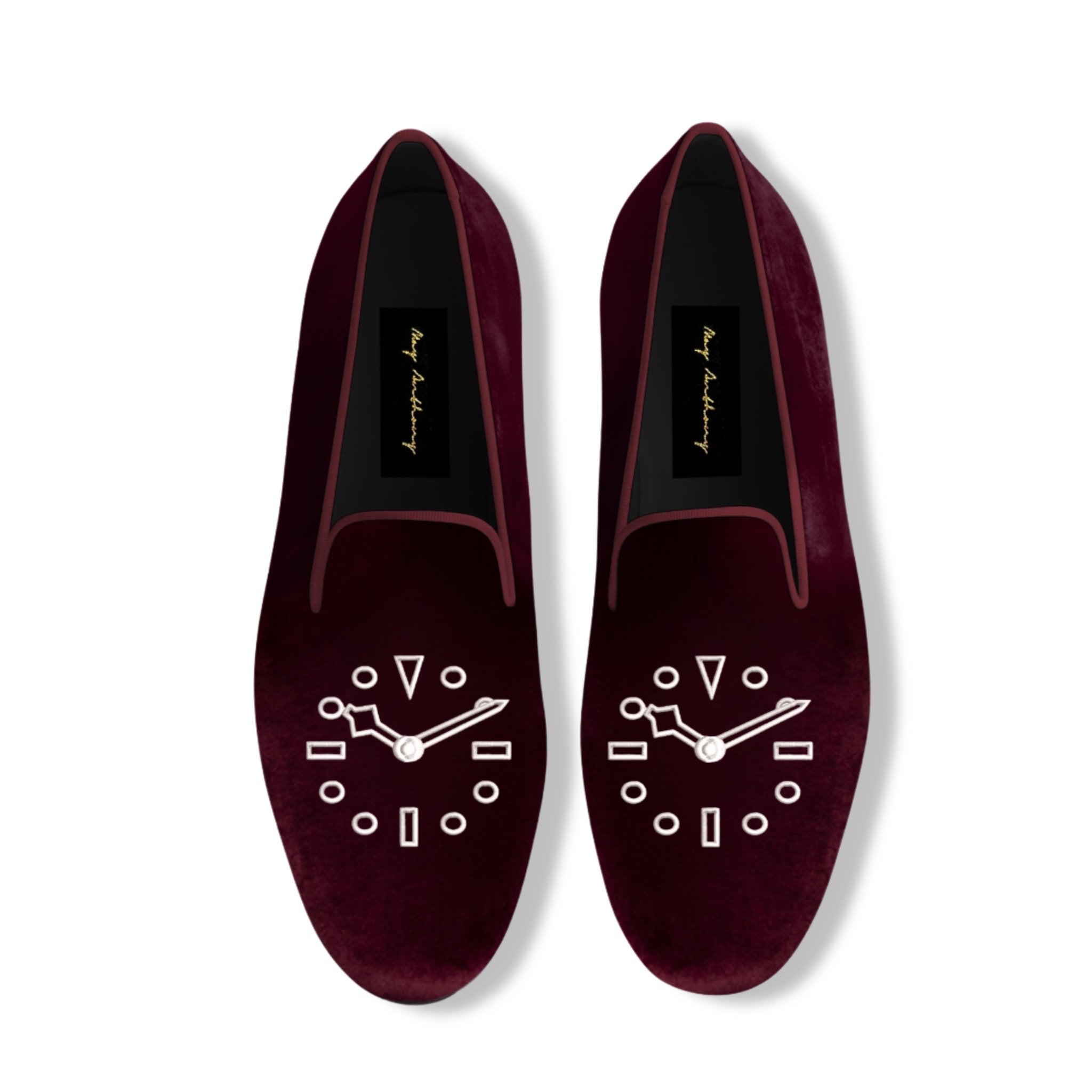 A Pair of The 58 Loafers in Maroon by May Anthony