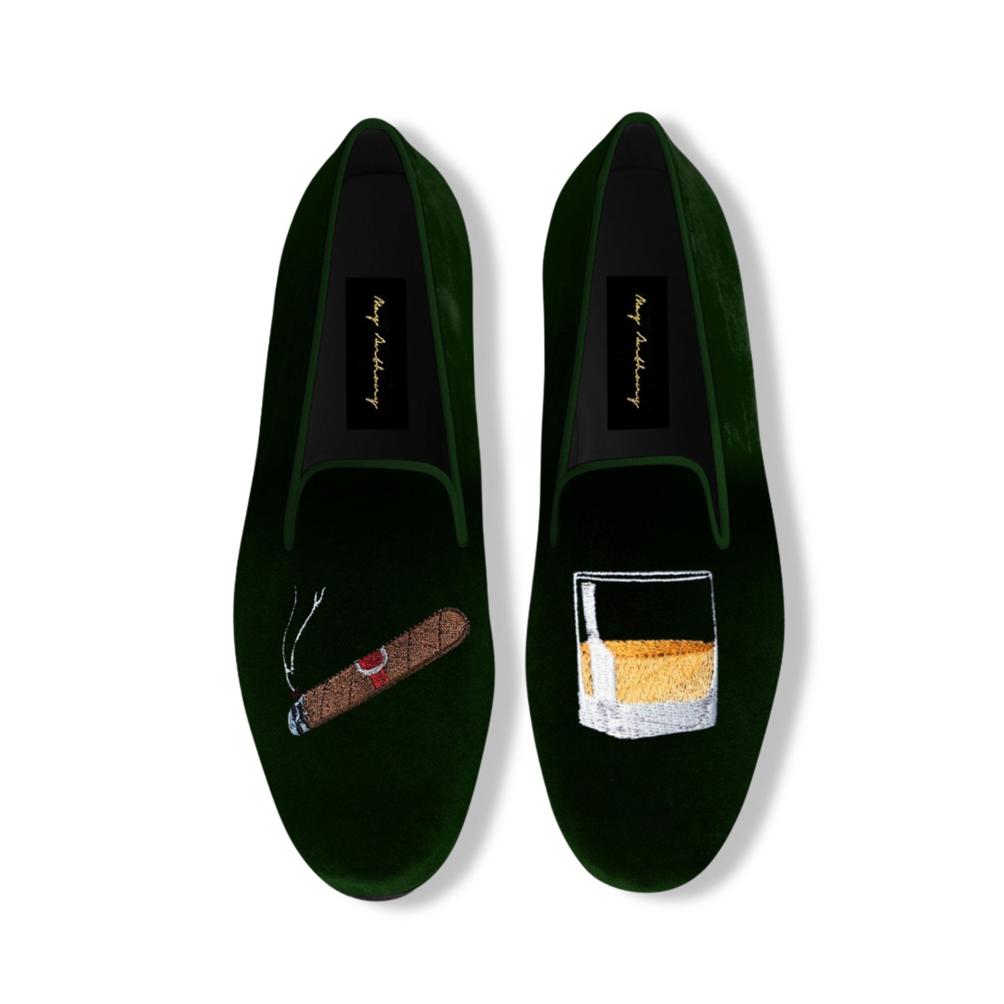 A Pair of Savor Loafers in Green by May Anthony