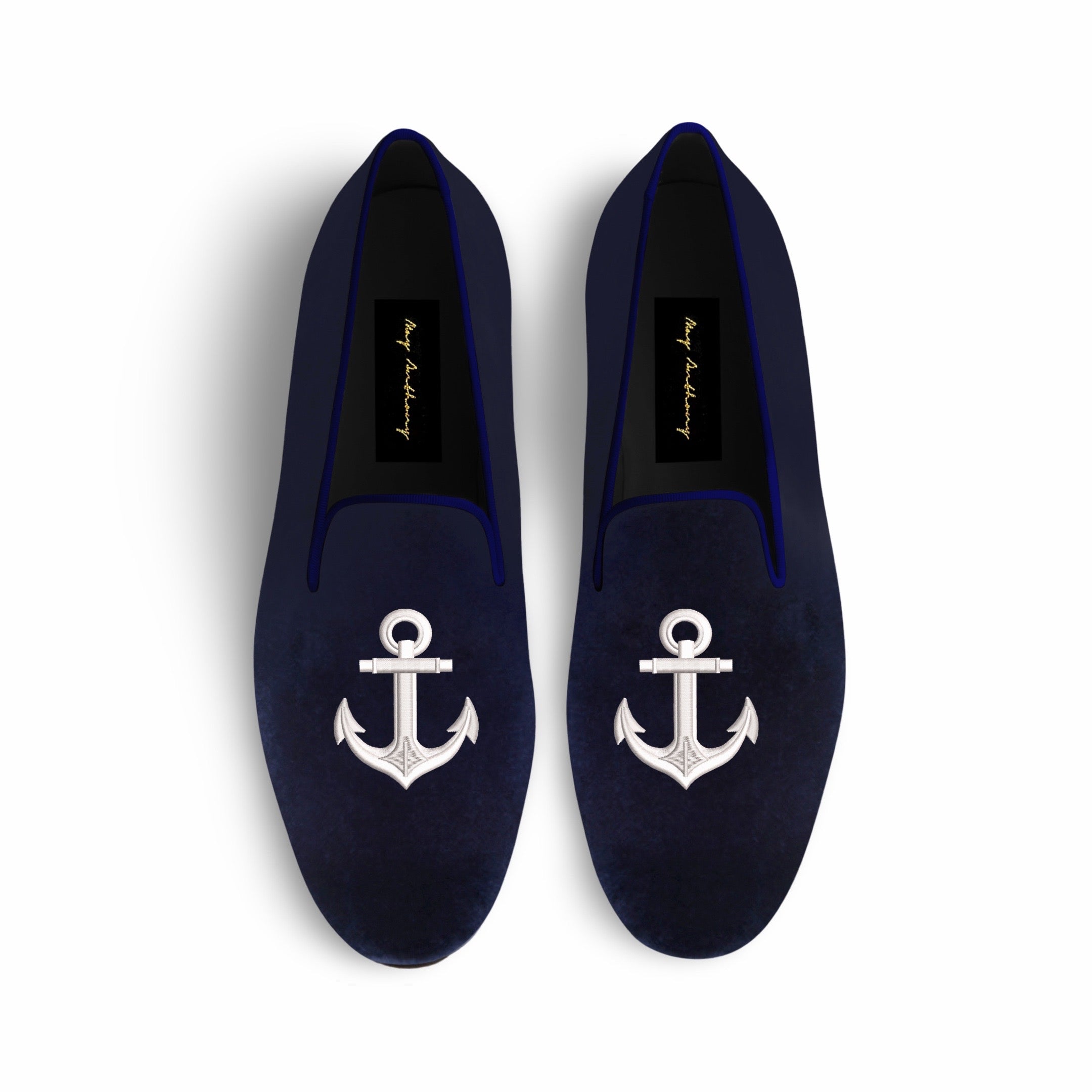 A Pair of Anchor Loafers in Blue by May Anthony