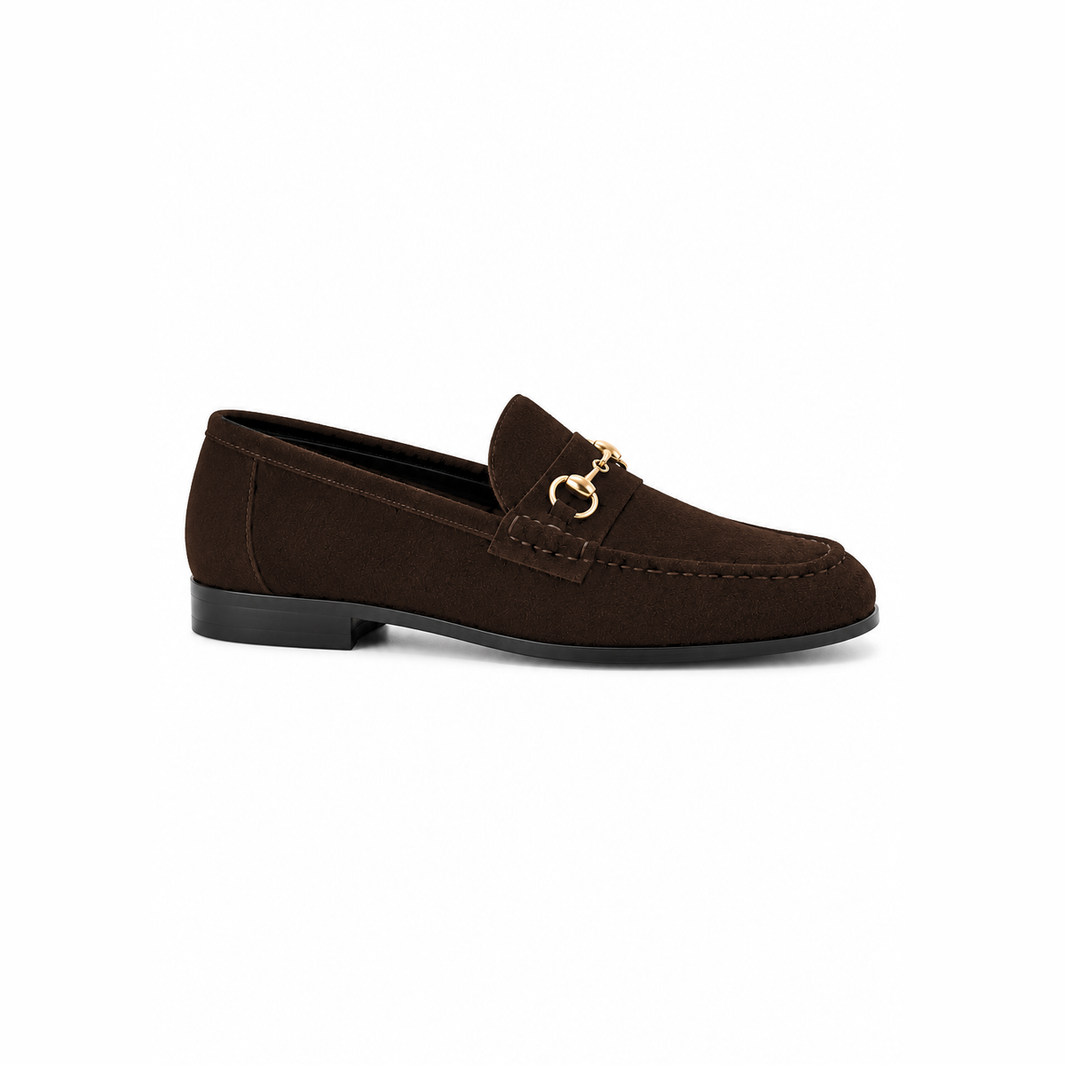 Arthur brown suede loafers - side profile