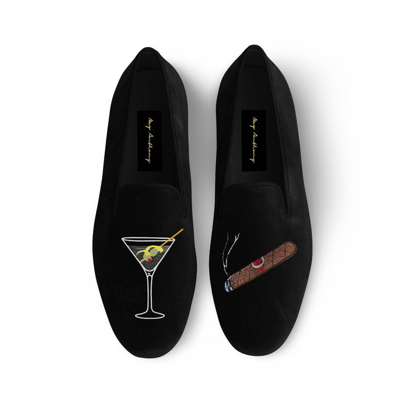 A Pair of Martini Cigar Loafers in Black by May Anthony