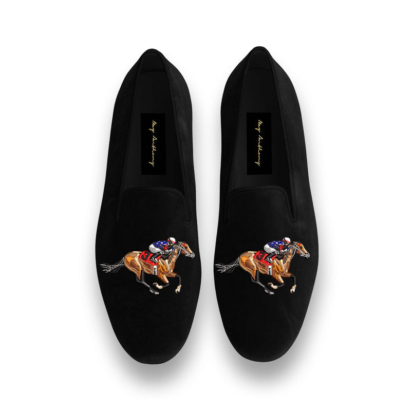 A Pair of Jockey Club Loafers in Black by May Anthony