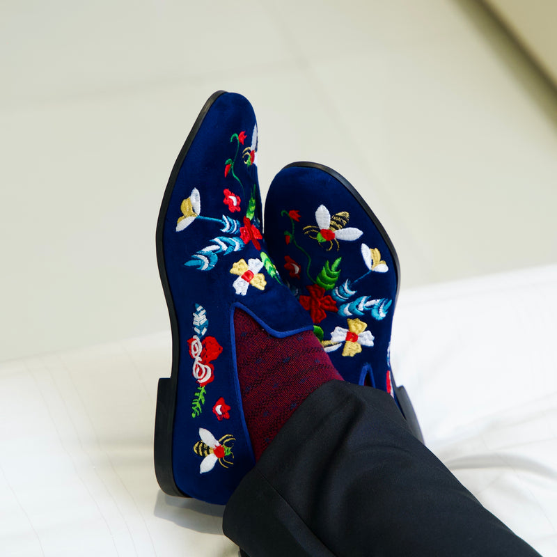 A Pair of Balogun - BLUE Loafers in by May Anthony