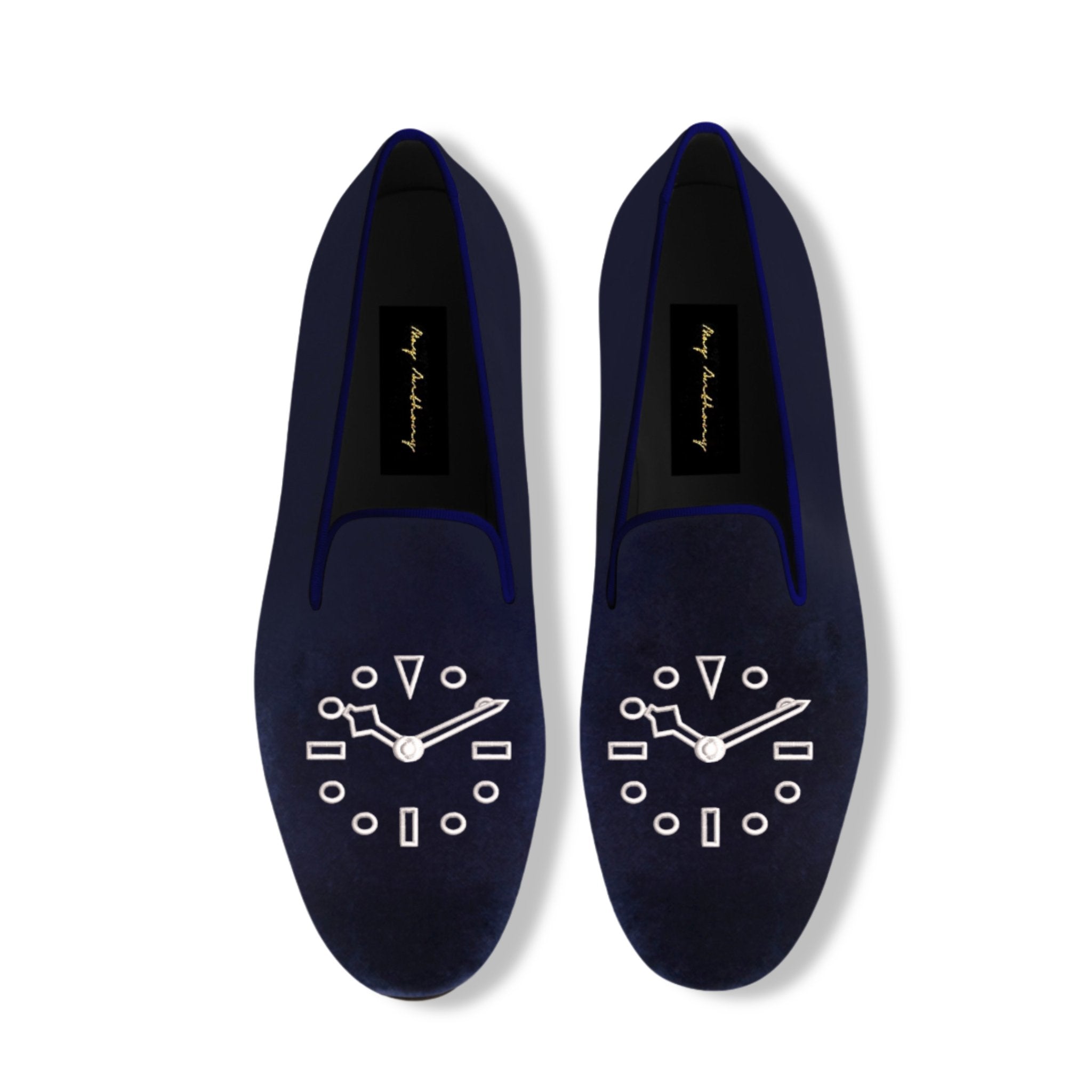 A Pair of The 58 Loafers in Blue by May Anthony