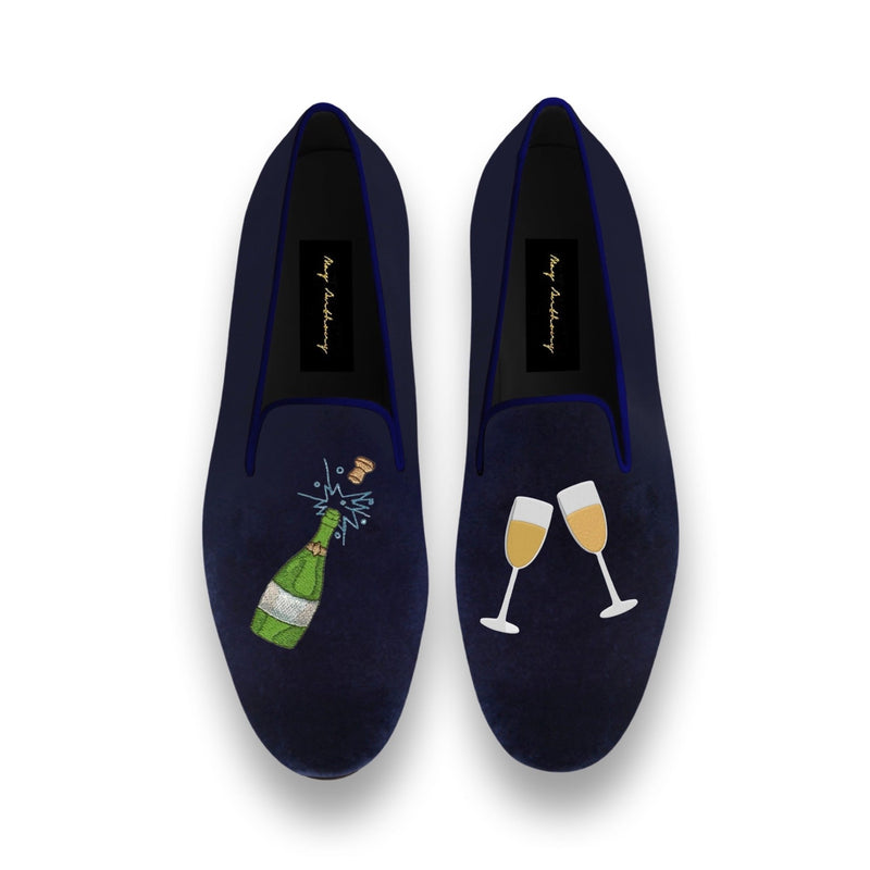 A Pair of Celebration Loafers in Blue by May Anthony