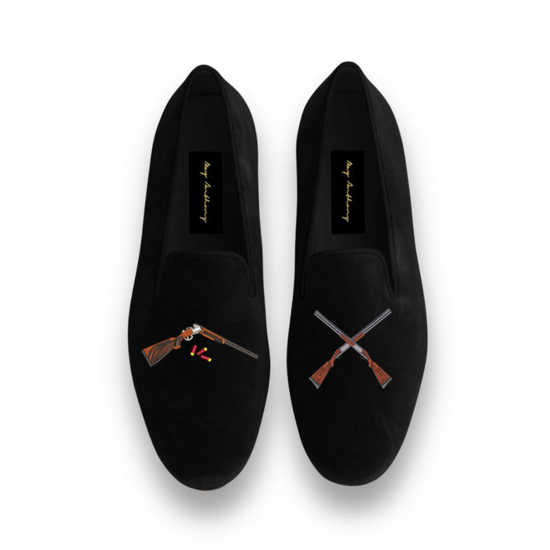 A Pair of Locked & Loaded Loafers in Black by May Anthony