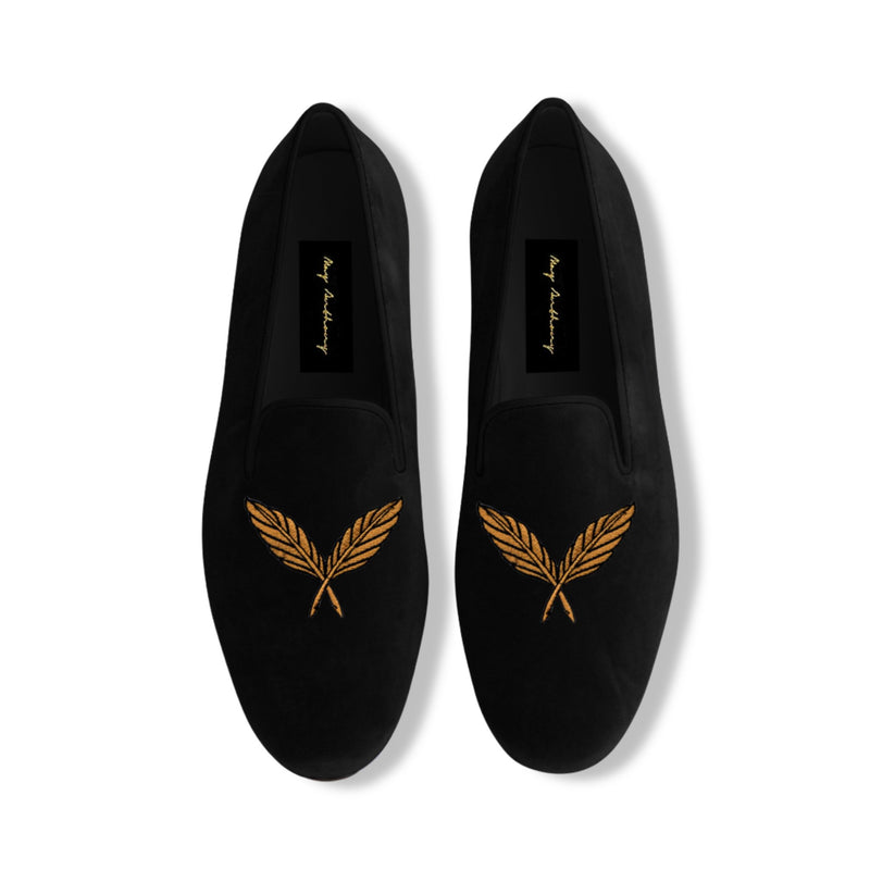 A Pair of Quill Loafers in Black by May Anthony