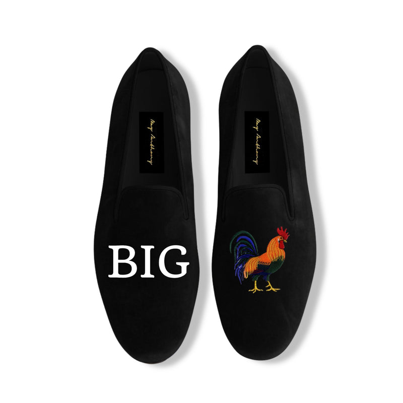 A Pair of Rooster Loafers in Black by May Anthony