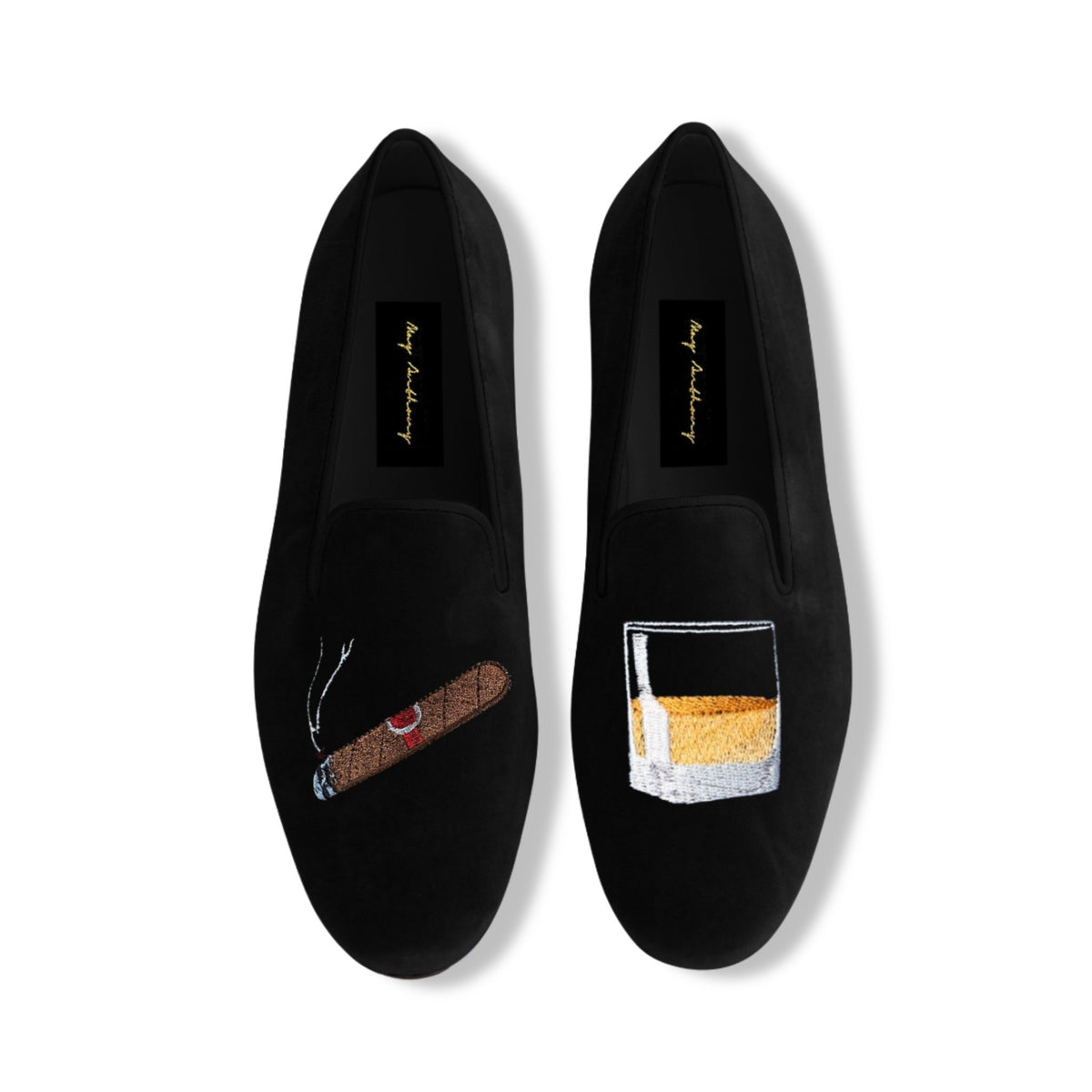 May Anthony Conifer Black Velvet Christmas Tree Loafers Handmade US Men’s 8 New Quail Hunt main image 4